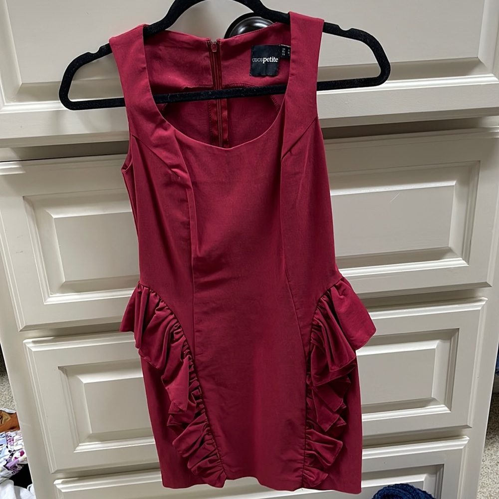 Dark red dress ASOS